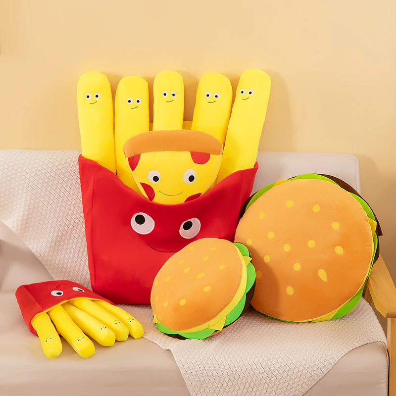 Food Snacks For Kids - Frytki Hamburger Pluszowa zabawka Śliczna pizza