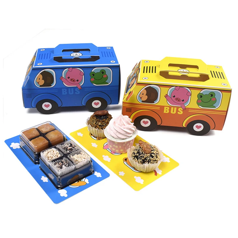 Food Snacks For Kids - 6 SZT. Pudełka Prezentowe z Uchwytem