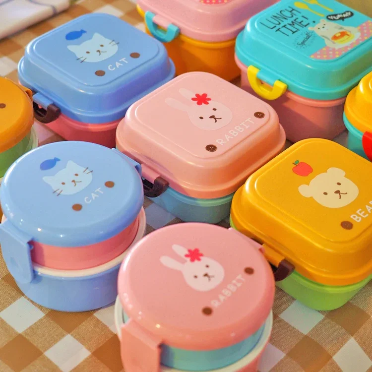 Cute Cartoon Kittyed Bento Lun – Food Snacks For Kids recenzja i cena