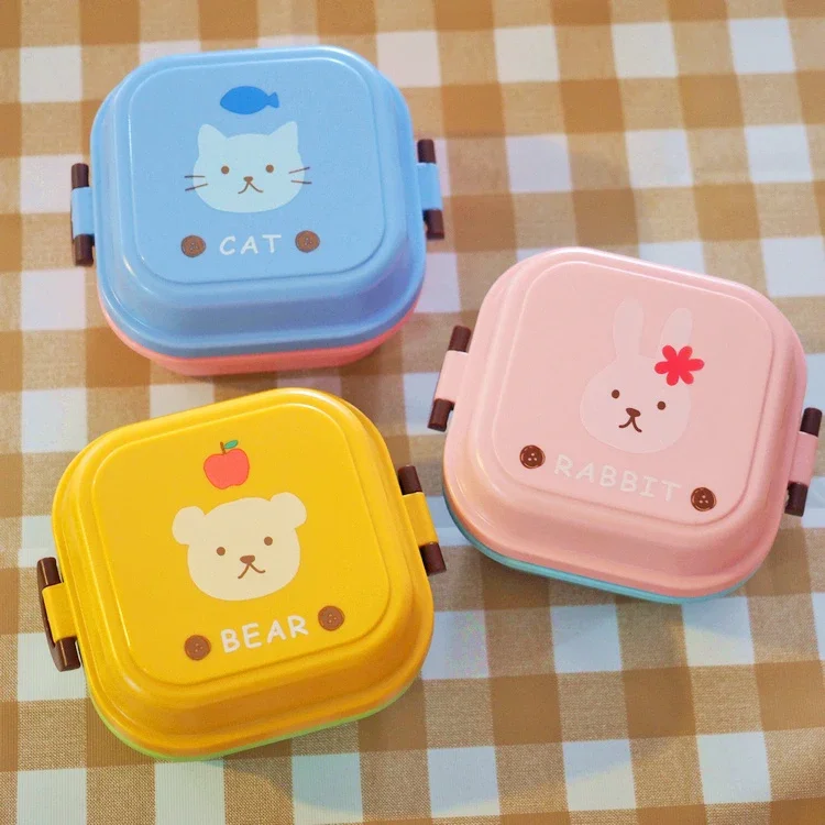 Cute Cartoon Kittyed Bento Lun – Food Snacks For Kids recenzja i cena